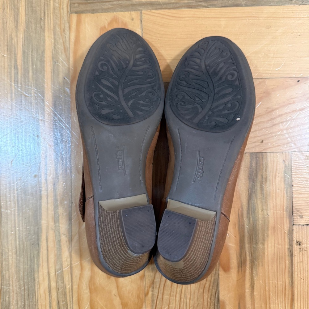 Earth Dione Alpaca Leather Light Brown Cutout Strappy Mary Jane Shoes Size 8.5 - Picture 4 of 10